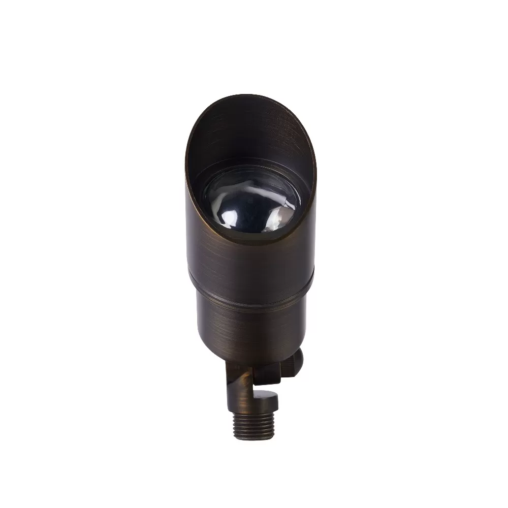 Adjustable Shroud MR16 Brass Spotlight