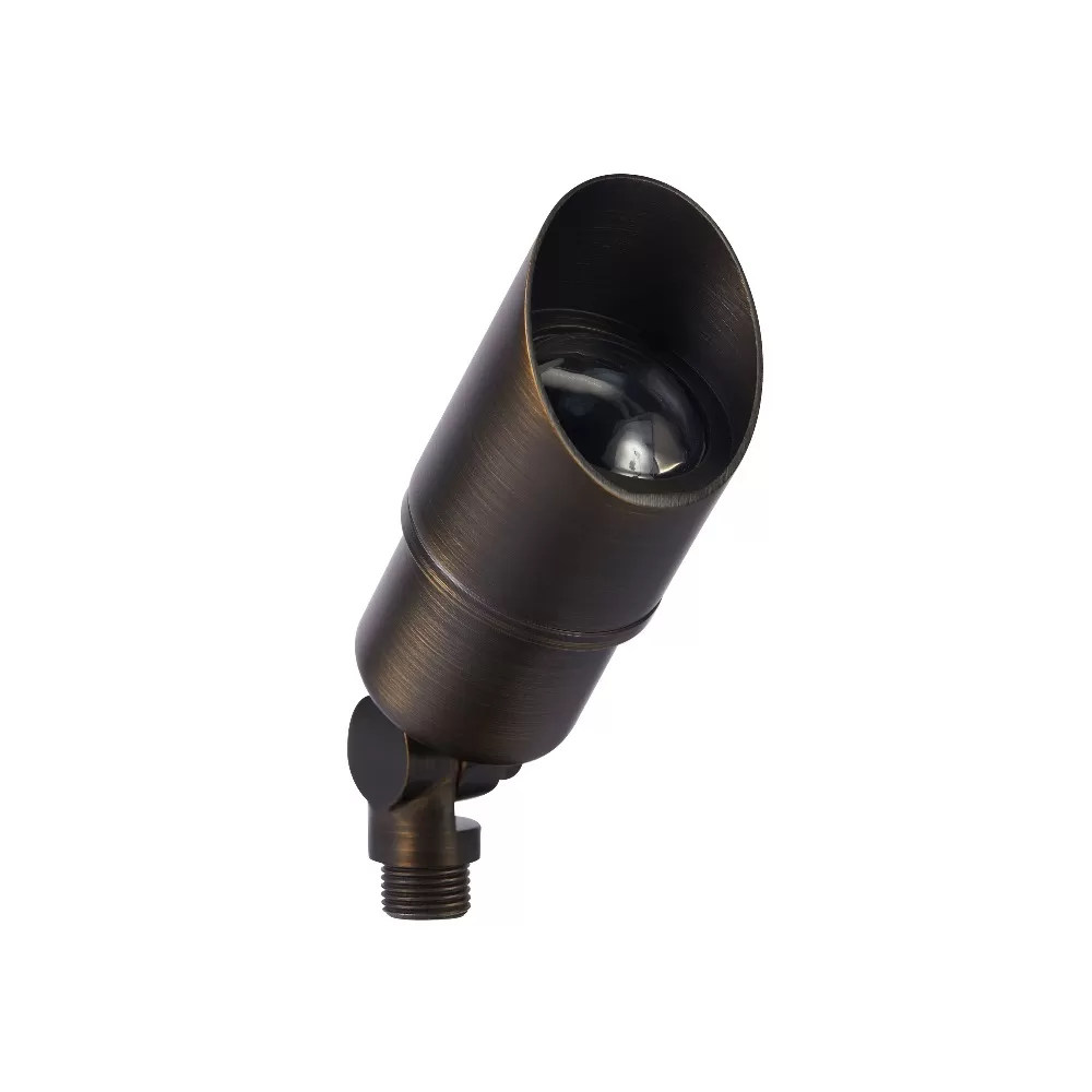 Adjustable Shroud MR16 Brass Spotlight