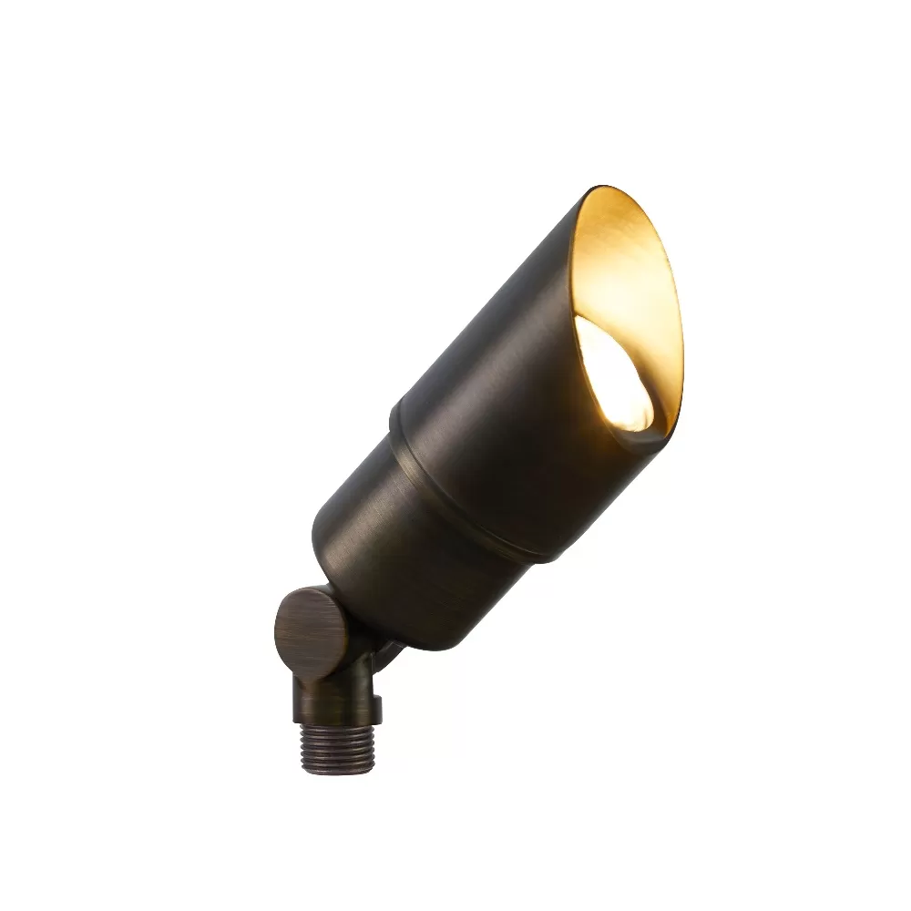 Adjustable Shroud MR16 Brass Spotlight