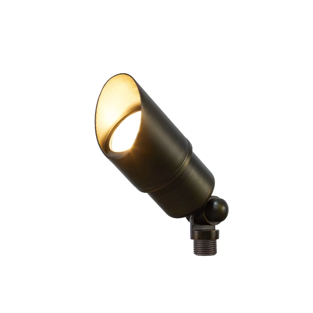 Adjustable Shroud MR16 Brass Spotlight