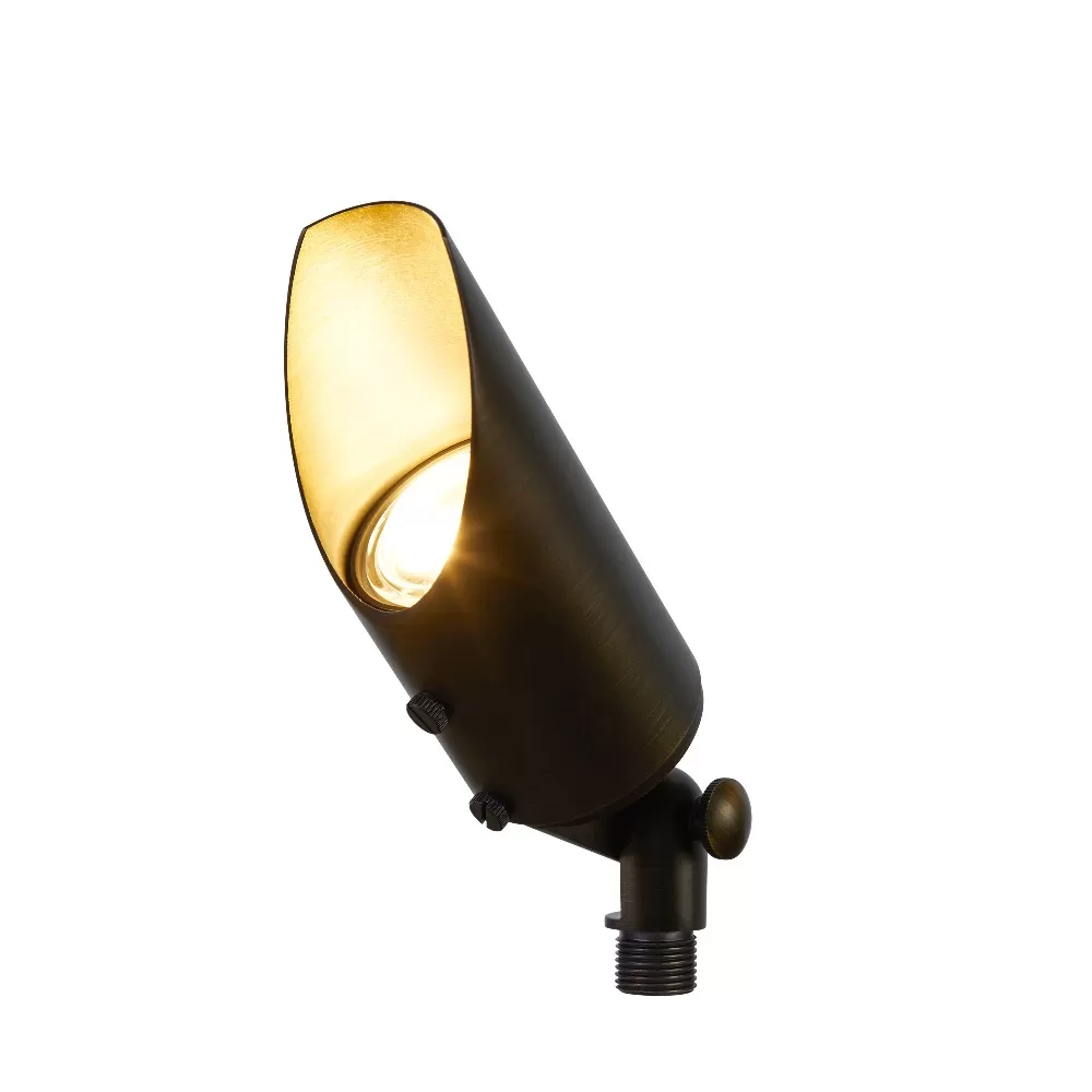 Adjustable Shroud with Thumb Screws MR16 Brass Spotlight