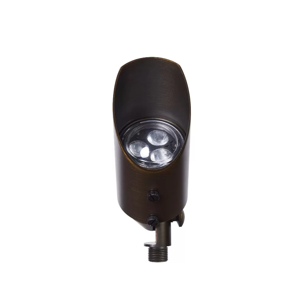 Adjustable Shroud with Thumb Screws MR16 Brass Spotlight