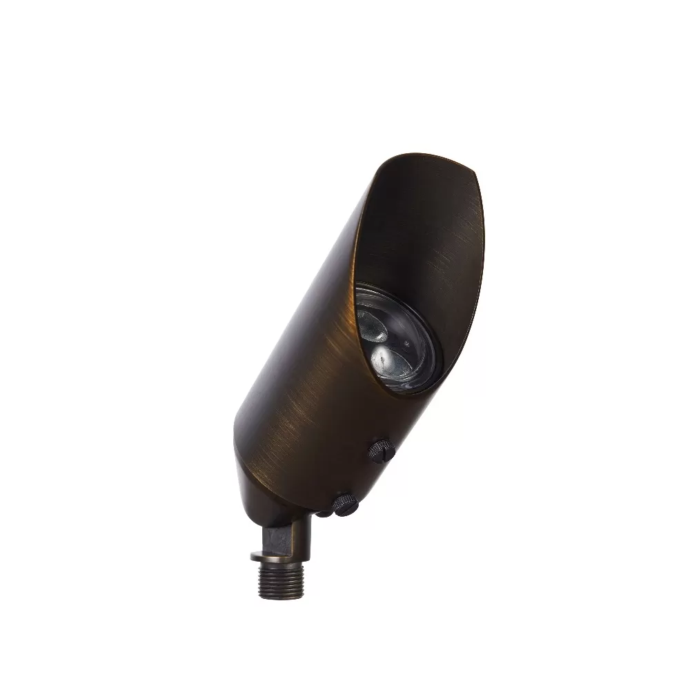 Adjustable Shroud with Thumb Screws MR16 Brass Spotlight